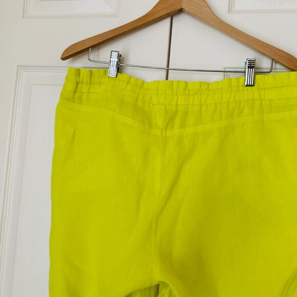 100% Linen Ellen Tracey Cuffed Leg Elastic Closure - Picture 9 of 10